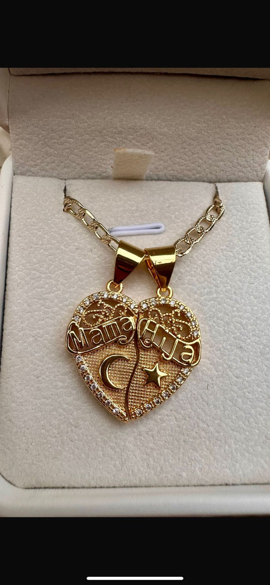 dije  mamá e hija-amor eterno en un solo corazón
