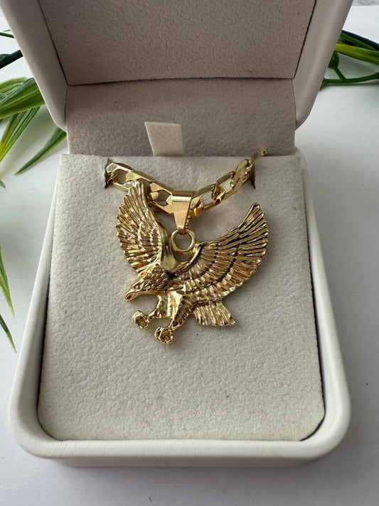 Dije de Águila con cadena size 24