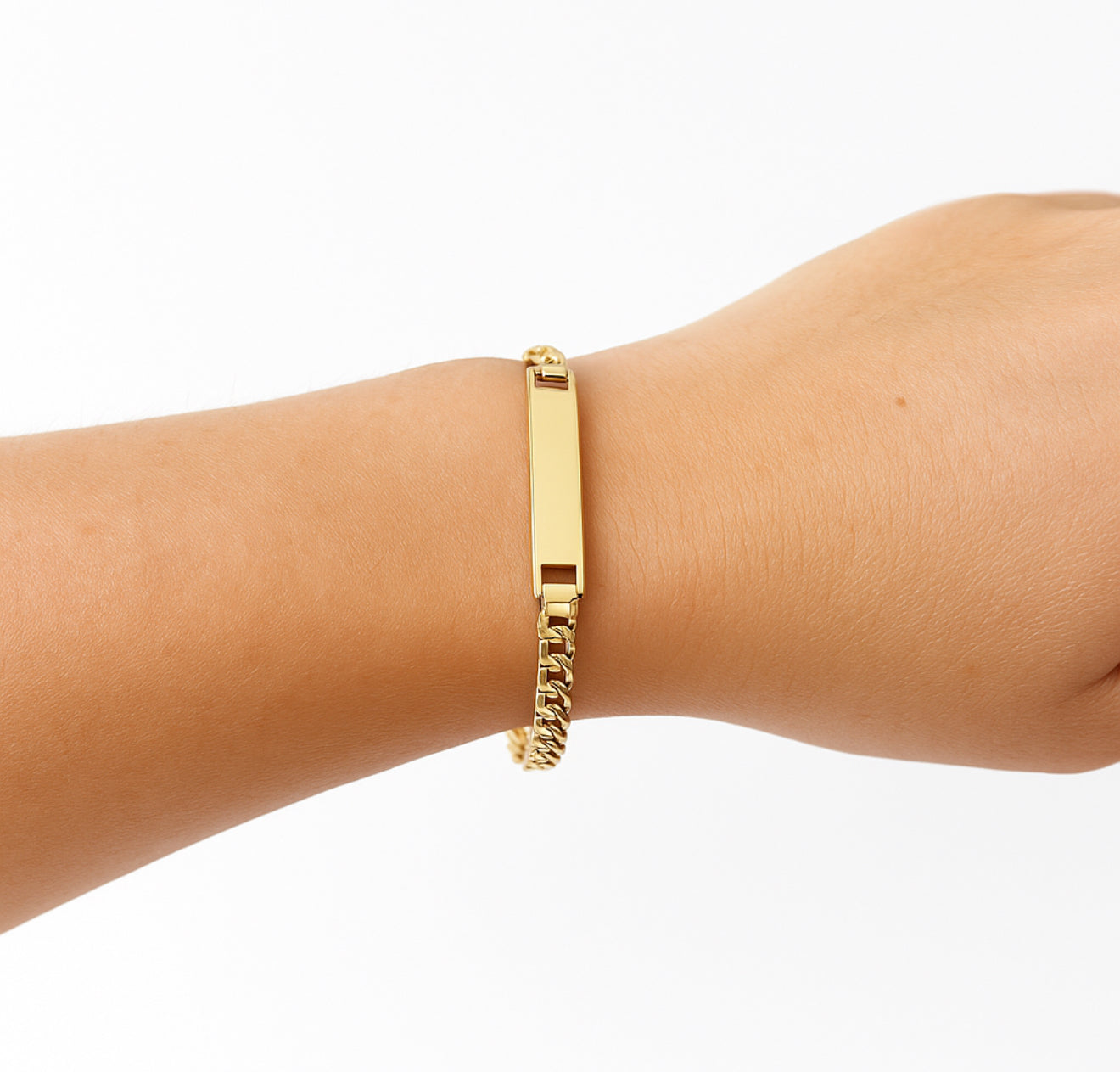 Pulsera personalizada en laminado de 14k