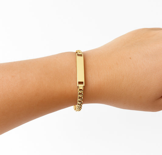 Pulsera personalizada en laminado de 14k