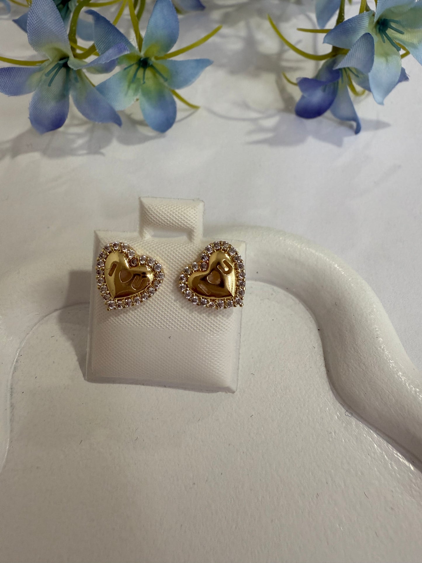 Aretes corazôn de Brillantes