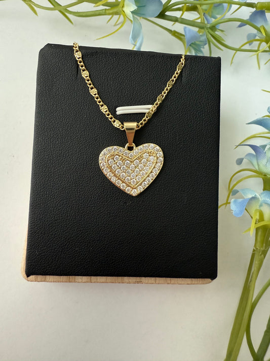 💖 Dije de Corazón con Piedras ✨